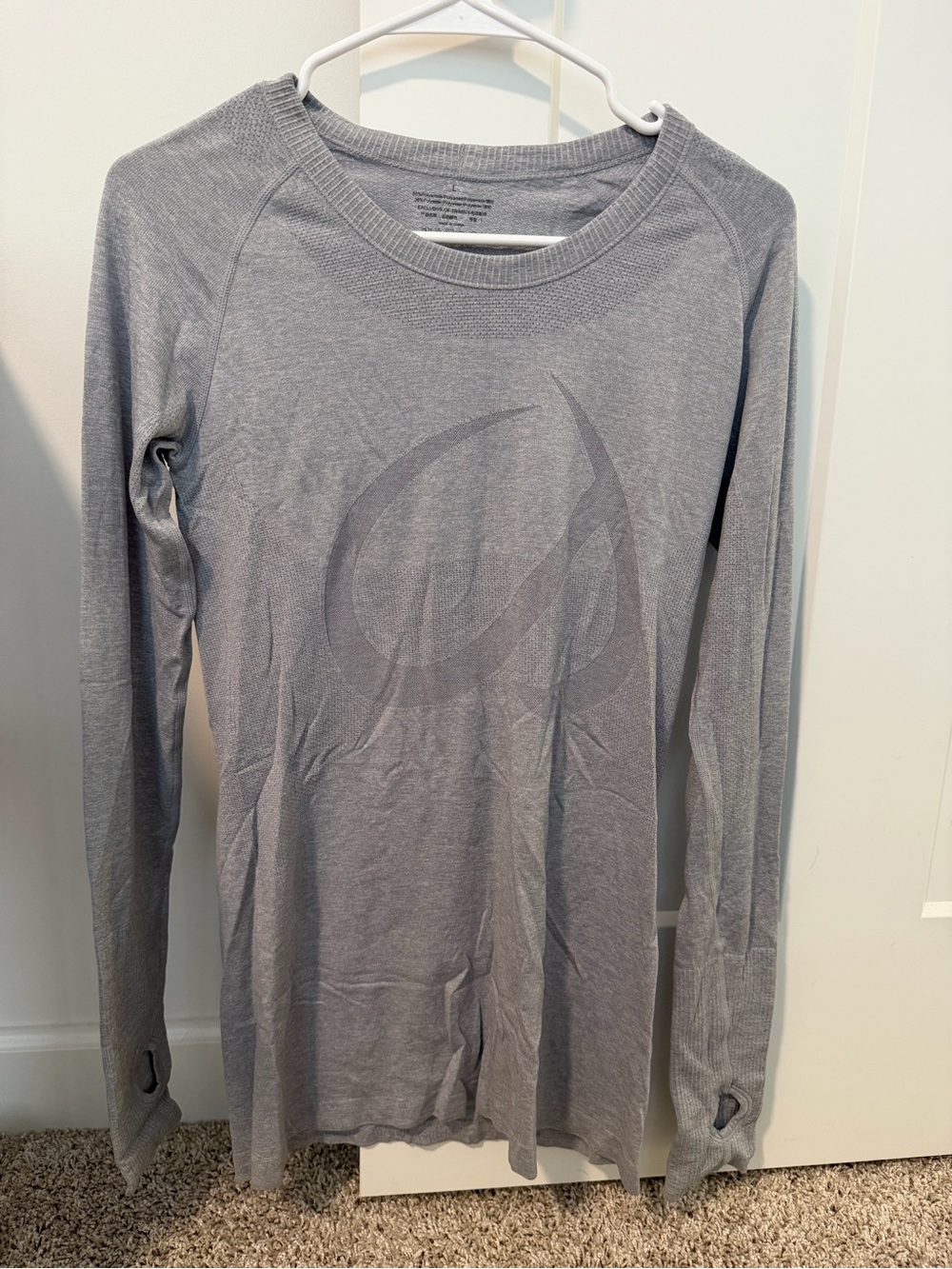 CRZ YOGA Gray Long-Sleeve Crew Top